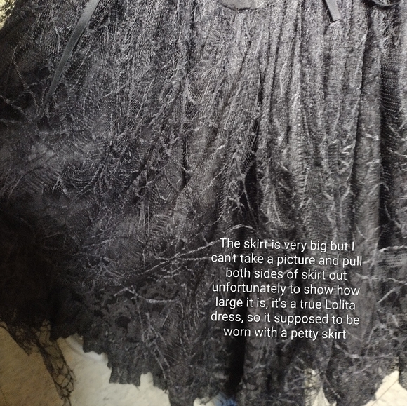 One Of A Kind Elegant Black Lolita  Dress (You Won't Find This Dress Anywhere) - Picture 7 of 16